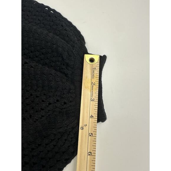 Heart-n-crush Womens Sweater Size Medium Black Open Knit Arms - Picture 13 of 14